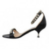 Sandali pelle nera cinturino alla caviglia scarpe borchie - EU37/US6.5