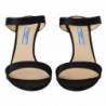 Sandali in pelle nera con tacco a spillo e scarpe aperte - EU36/US5.5