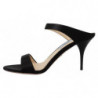 Sandali in pelle nera con tacco a spillo e scarpe aperte - EU36/US5.5