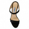 Sandali in pelle nera con tacco a spillo e scarpe aperte - EU36/US5.5
