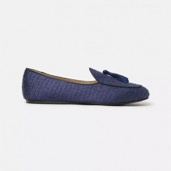 Mocassino in pelle blu -...