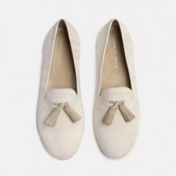 Mocassino in denim bianco - EU40/US7