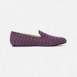 Mocassino in cotone blu -...
