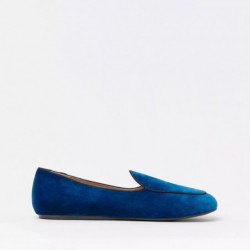 Mocassino in pelle blu -...