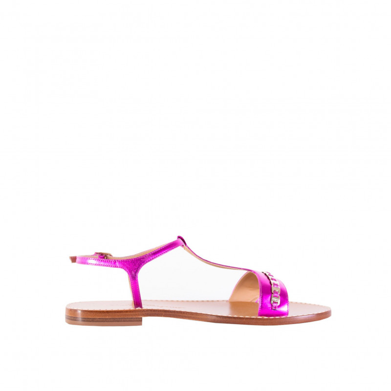 Sandali Tremiti in pelle Fucsia - EU37.5/US7