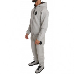Tuta da ginnastica con pantaloni in maglione di cotone grigio - L