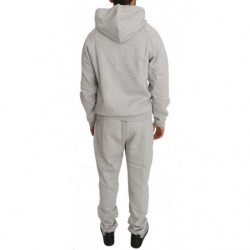 Tuta da ginnastica con pantaloni in maglione di cotone grigio - L
