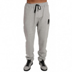 Tuta da ginnastica con pantaloni in maglione di cotone grigio - L