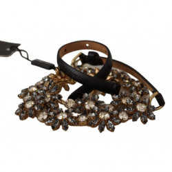 Cintura texture Dauphine cristallo margherita nera - 75 CM / 30 INCHES