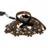 Cintura texture Dauphine cristallo margherita nera - 85 CM / 34 INCHES