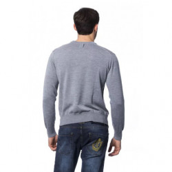 Maglione in lana merino grigia - XXL