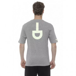 T-shirt in cotone grigio - L