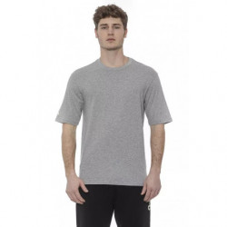 T-shirt in cotone grigio - L