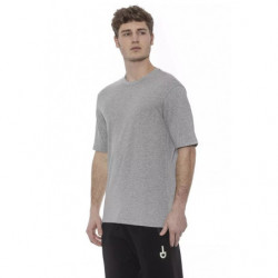 T-shirt in cotone grigio - L