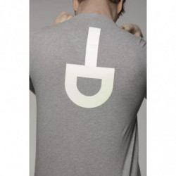 T-shirt in cotone grigio - L