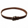 Cintura vita fibbia rotonda logo pelle marrone - 85 CM / 34 INCHES