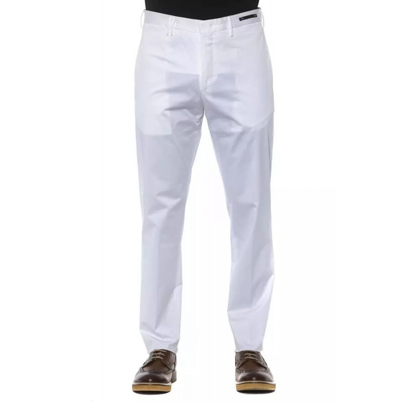 Jeans e pantaloni in cotone bianco - W54