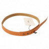 Cintura di fissaggio argento in pelle arancione - 85 CM / 34 INCHES
