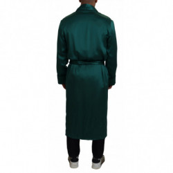 Indumenti da notte con cintura in seta verde - IT46 - S