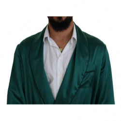 Indumenti da notte con cintura in seta verde - IT46 - S