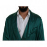 Indumenti da notte con cintura in seta verde - IT46 - S