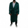 Indumenti da notte con cintura in seta verde - IT46 - S