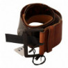 Cintura in vita con fibbia in pelle marrone scuro - 75 CM / 30 INCHES