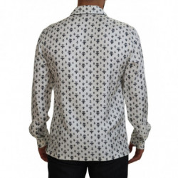 Top pigiama maniche lunghe stampa api corona bianca - IT4 - S