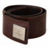 Cintura Cintura vita fibbia argentata pelle nera - 85 CM / 34 INCHES