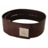 Cintura Cintura vita fibbia argentata pelle nera - 85 CM / 34 INCHES