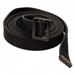 Cintura in pelle nera con...