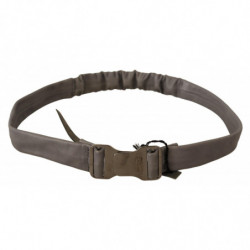 Cintura in pelle grigia con fibbia argentata - 85 CM / 34 INCHES