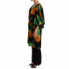 Abito avvolgente in seta stretch con stampa Ananas nero - IT36 - XS