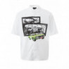 Camicia a maniche corte stampata bianca - XL