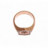 Anello trasparente autentico in argento 925 in oro rosa - EU47 - US4
