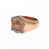 Anello trasparente autentico in argento 925 in oro rosa - EU47 - US4