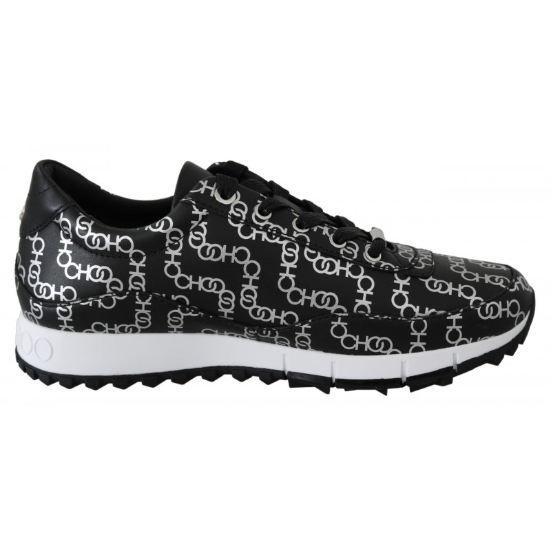 Sneakers Monza in pelle Nera e Argento - EU35/US5