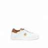 Sneakers in Pelle Bianca con Logo Oro - EU45/US12