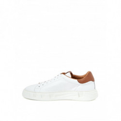 Sneakers in Pelle Bianca con Logo Oro - EU45/US12