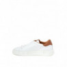 Sneakers in Pelle Bianca con Logo Oro - EU45/US12