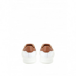 Sneakers in Pelle Bianca con Logo Oro - EU45/US12