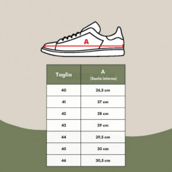 Sneakers in Pelle Bianca con Logo Oro - EU45/US12