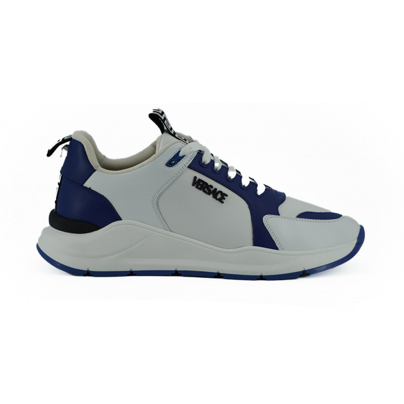 Sneakers in pelle di vitello blu e bianche - EU44/US11