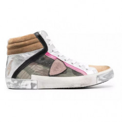 Sneaker in pelle militare -...