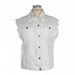 Gilet in cotone bianco - S