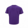 T-shirt in cotone viola con stampa frontale - XL