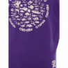 T-shirt in cotone viola con stampa frontale - XL