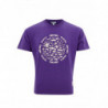 T-shirt in cotone viola con stampa frontale - XXL