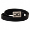 Cintura fibbia logo DG argento pelle nera - 90 CM / 36 INCHES