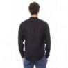 Camicia nera elegante con colletto alla coreana - L